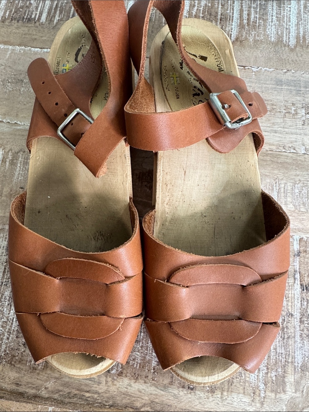 Free People Lottas Leather Clogs Size 39 - Picture 2 of 8